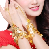 肚皮舞服装 饰品手链印度舞民族演出配饰首饰跳舞戒指手环指环手镯