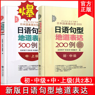2026新版 日语句型地道表达200例初中级+地道表达500例中上级 日本语日语句型语法 新日本语能力考试N1N2N3N4N5开口说日语大连理工