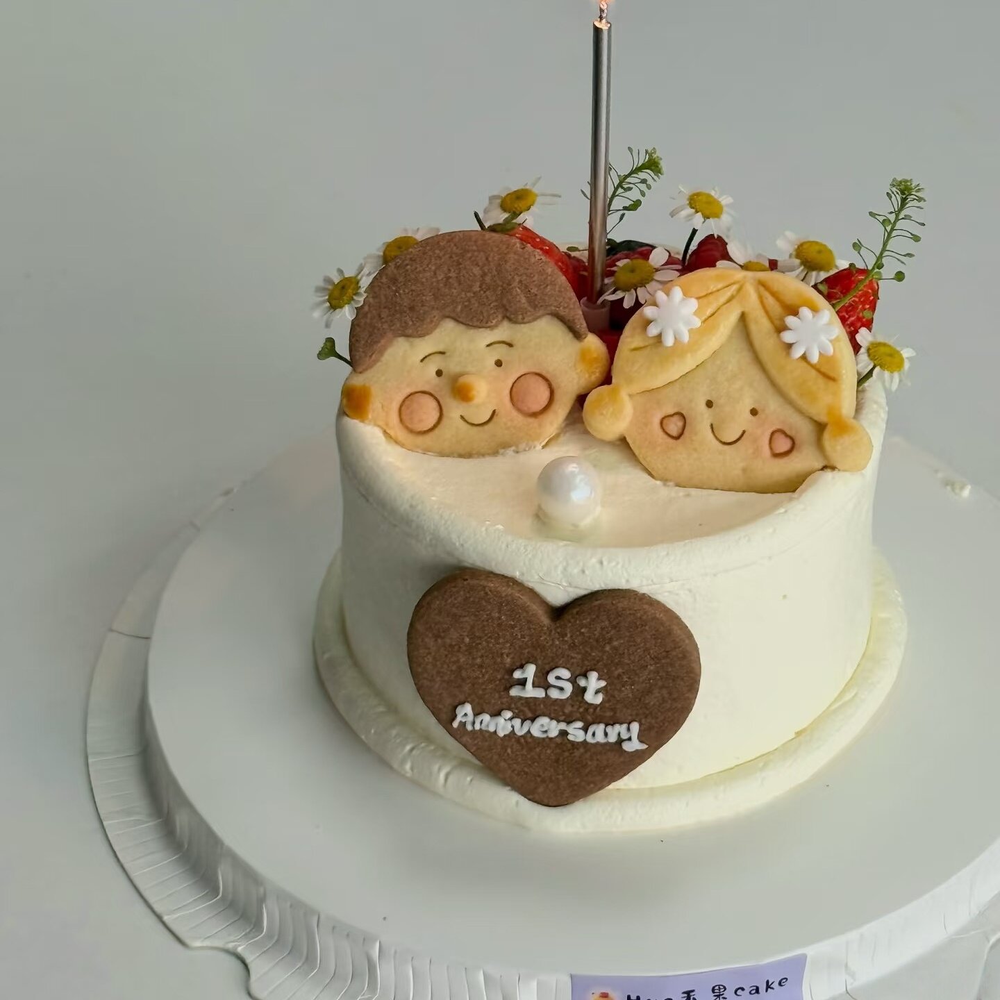 头像娃娃脸男孩女孩数字曲奇饼干爱心圆形蛋糕装饰生日甜品周岁