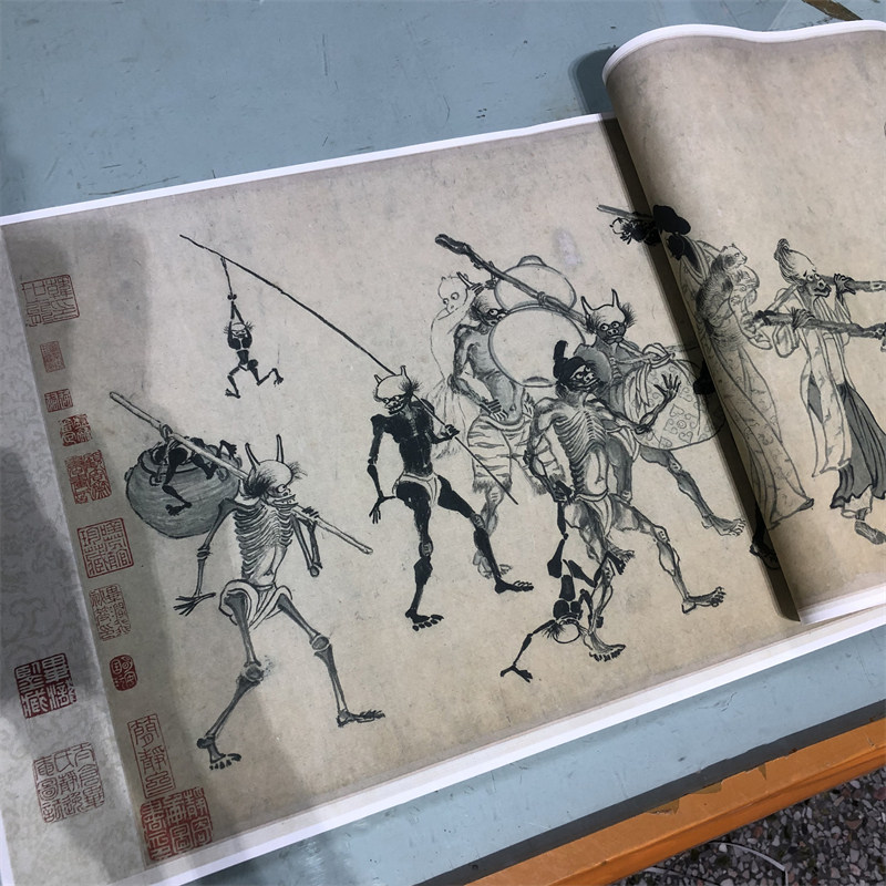 南宋 龚开 中山出游图弗利尔美术馆藏画真迹高清复制品钟馗嫁妹