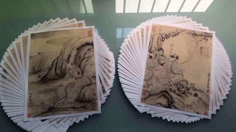 画稿石涛百开罗汉册100张