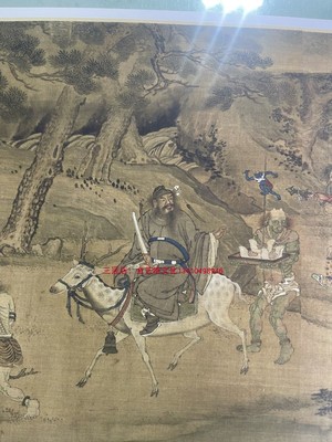 南宋 龚开 钟进士移居图古代鬼怪钟馗画微喷画稿长卷装饰画