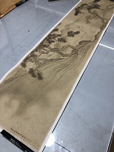 仇英白描高清微喷古达绢布罗汉图