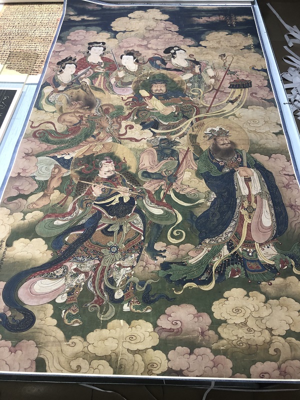 王勤天龙八部神仙图水陆画绢本