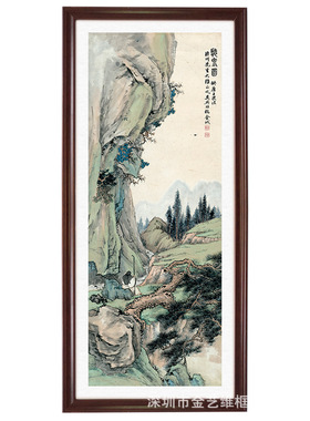 画芯行业复制艺术微喷装饰画定制-金城-仿唐寅听泉图