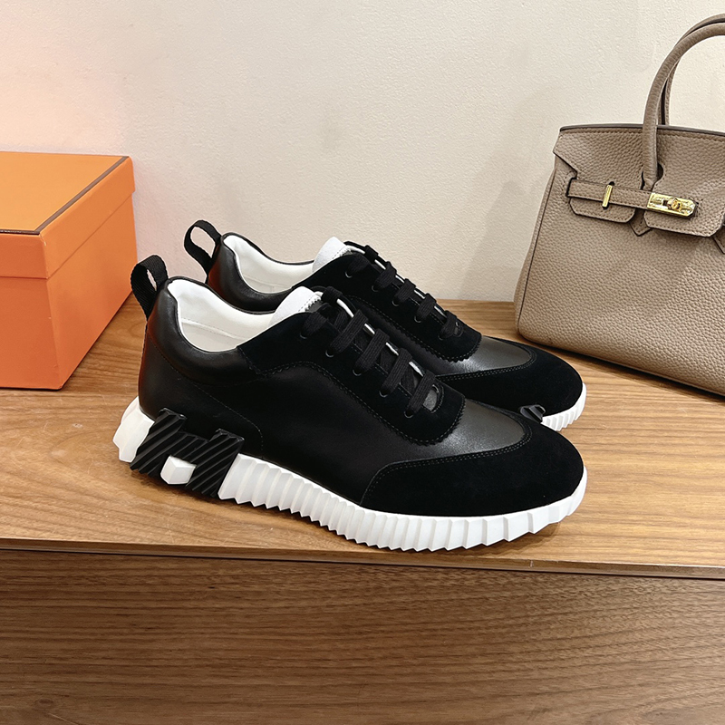 thumbnail for 2025 pre-spring new leather lace-up H family fashion casual sneakers men's and women's versatile flat running shoes for couples