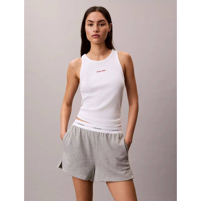 Calvin Klein背心睡衣吊带白色打底衫棉质上衣夏季女装美国进口