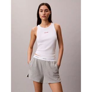 Calvin Klein背心睡衣吊带白色打底衫棉质上衣夏季女装美国进口