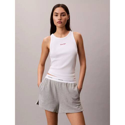 Calvin Klein背心睡衣吊带白色打底衫棉质上衣夏季女装美国进口