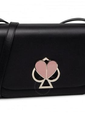 Kate Spade New York斜挎包黑色Nicola扭锁中正品PXRUA167-001