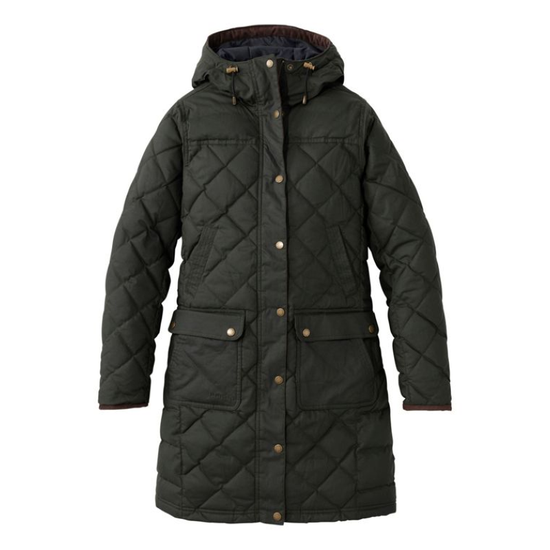 L.L. Bean宾恩女士棉服连帽大衣650蓬鸭绒外套中长款加厚冬季保暖