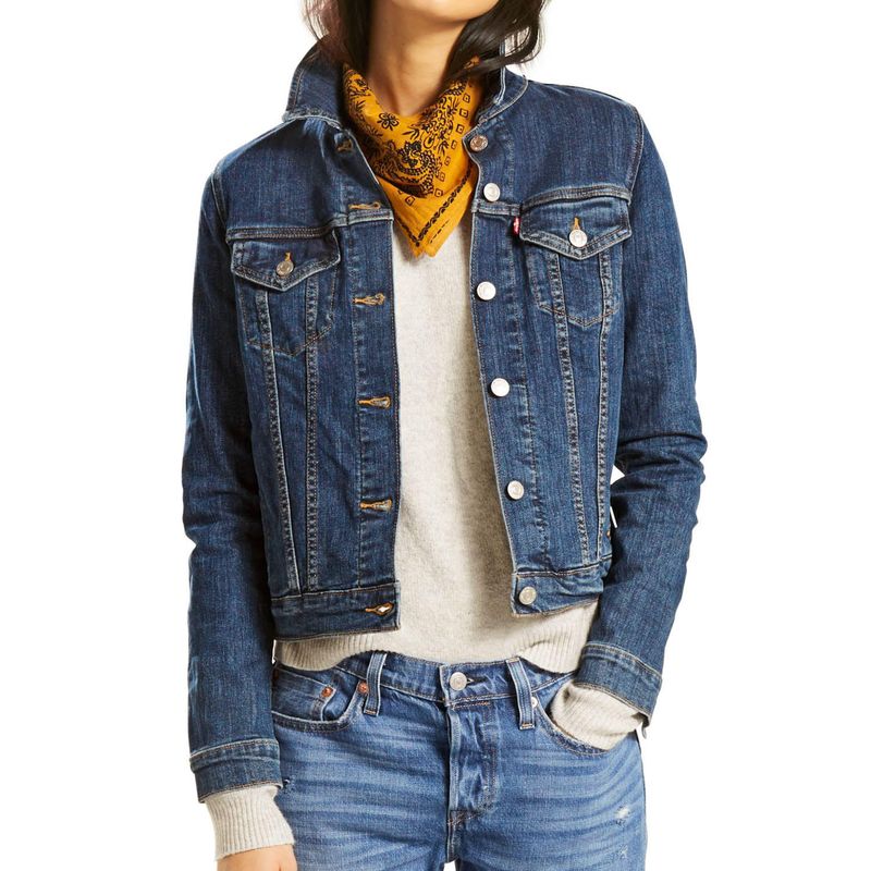 levi's李维斯女士牛仔外套牛仔衣春秋短款夹克休闲蓝色正品29945