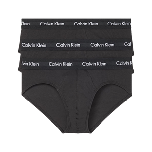 男棉质透气三角裤 CK内裤 Klein Calvin 11922541 新款 3条装 弹力正品