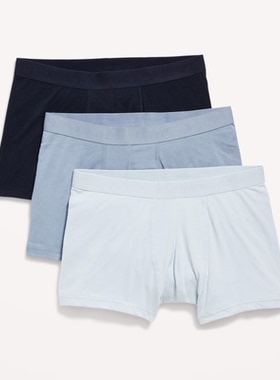 Old Navy男士内裤平角裤四角裤头运动休闲透气吸汗3条舒适短裤衩