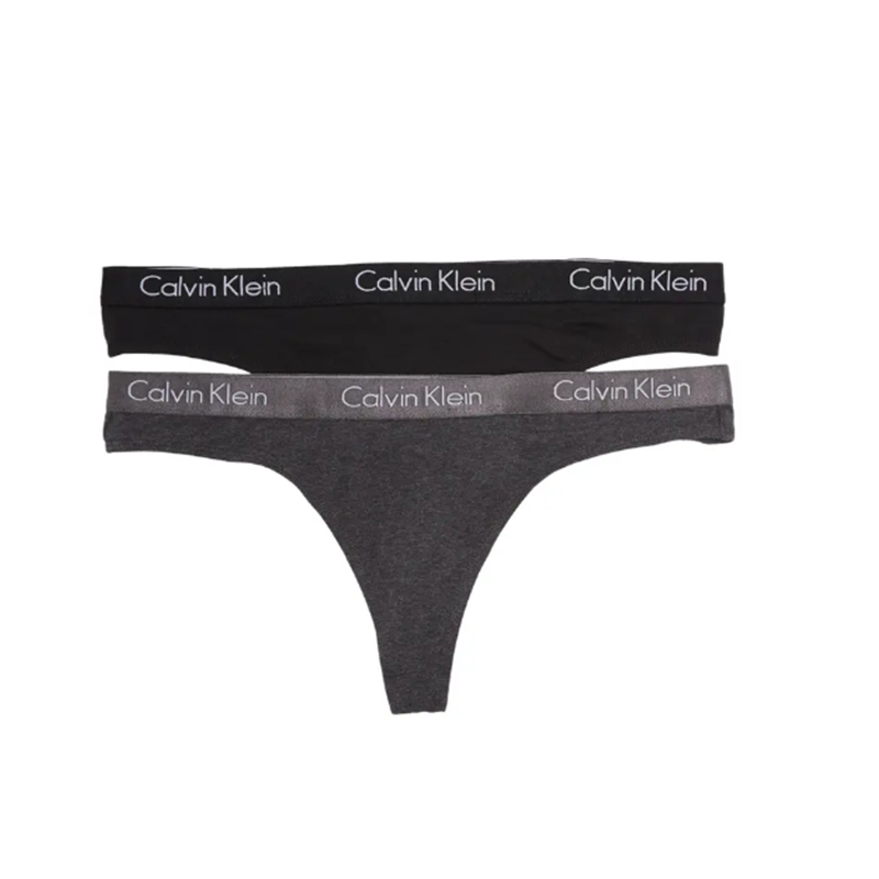 ck内裤女内裤比基尼三角内裤中低腰棉质2条装舒适纯色logo正品