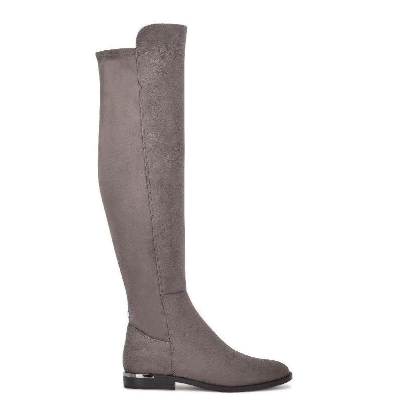 ninewest玖熙女靴子时装中筒圆头低跟摇摇底宴会正品nw1085