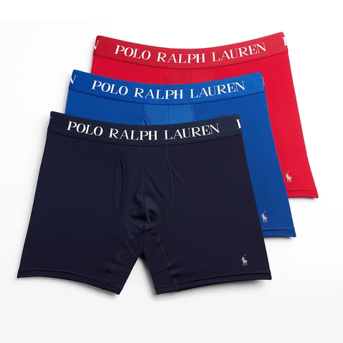 POLO RALPH LAUREN/拉夫劳伦男平角四角内裤透气3件夏正品3224896