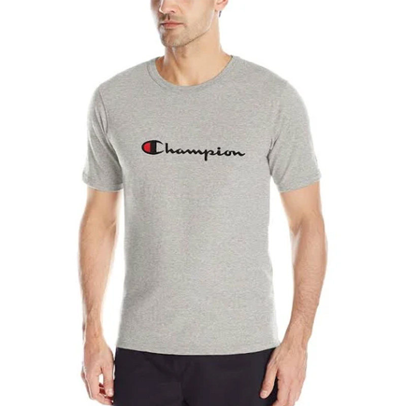 champion男t恤短袖圆领纯棉字母logo透气舒适夏季正品qs000270