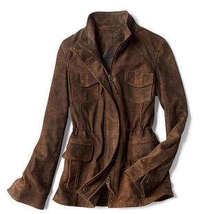 显瘦 防风翻领修身 Orvis女外套夹克纯色上衣长袖 保暖秋冬舒适净版