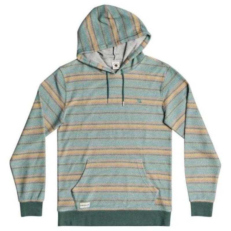 Quiksilver男运动卫衣春秋保暖套头连帽条纹螺纹袖口正品14746066
