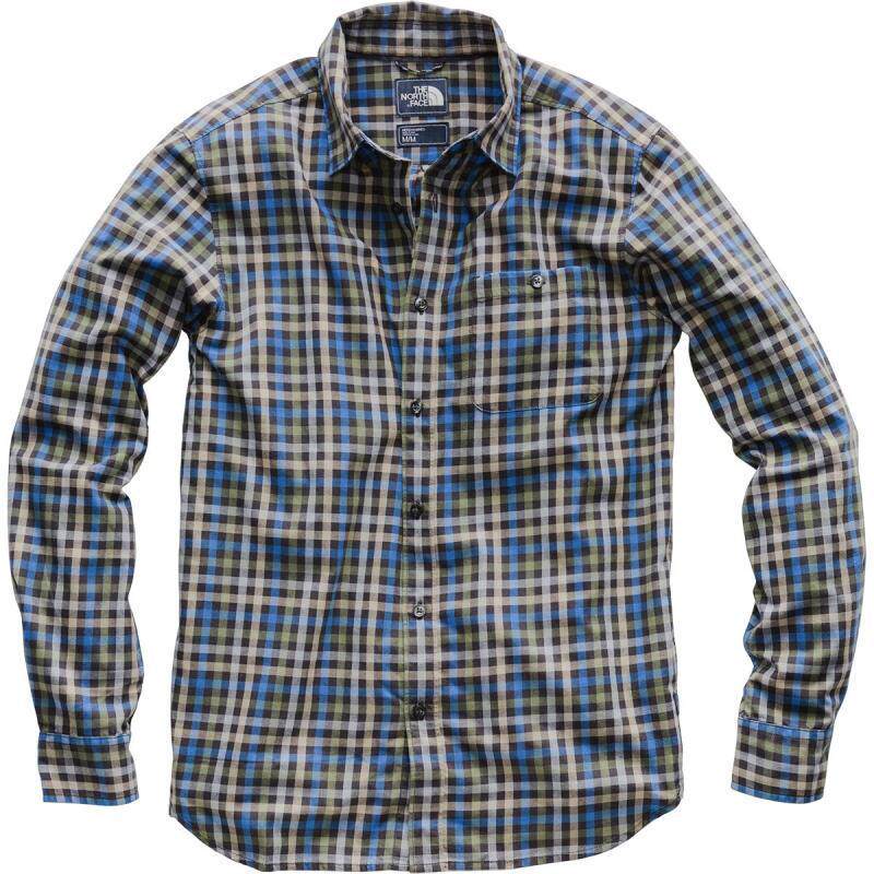 the north face/北面男衬衫方领长袖文艺格子正品b8563
