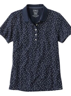 L.L. Bean/宾恩女士短袖Polo衫纯色夏季翻领舒适正品TA506510
