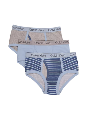 CALVIN KLEIN男童内裤CK三角内裤3条装棉质儿童内裤亲肤宝宝透气