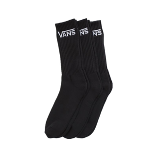 VANS/范斯男袜子中筒袜纯色logo舒适透气时尚3双正品3427735-JX