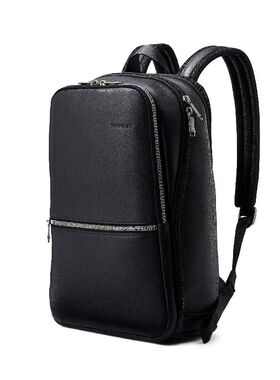 Samsonite/新秀丽男包中号皮质双肩包背包商务舒适经典正品104858