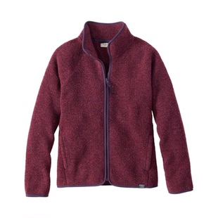 保暖加绒加厚美版 L.L. Bean宾恩女外套羊毛夹克全拉链立领秋冬季