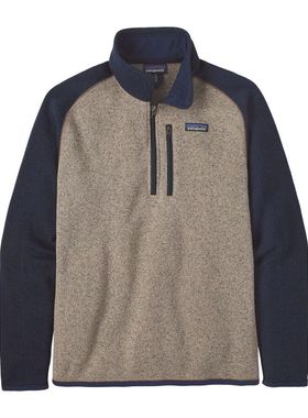 巴塔哥尼亚PATAGONIA男上衣卫衣套头抓绒保暖半拉链户外美版25523