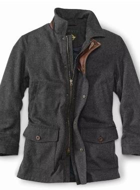 Orvis男外套夹克系扣拉链上衣保暖秋冬商务中年休闲羊毛正品2M1S