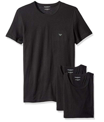 Emporio Armani/阿玛尼男士T恤纯棉3件纯色打底家居正品E003A