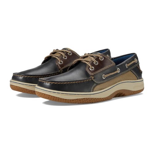 Sperry帆船鞋男鞋Billfish 3孔纯皮皮鞋春秋商务休闲低帮鞋乐福鞋