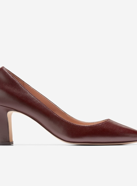 Cole Haan/可汗女高跟鞋细跟尖头皮质耐磨抓地百搭舒适日常W27899