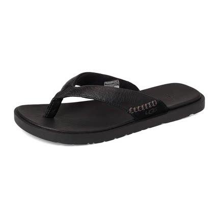 UGG男士拖鞋人字拖皮质沙滩鞋凉拖鞋海边轻便休闲Seaside II 春夏