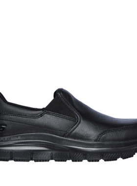 Skechers/斯凯奇男一脚蹬防水休闲皮鞋运动缓震低帮春秋正品77071