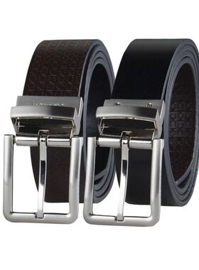 CK腰带男款Calvin Klein腰带皮带3.5cm宽两面用针扣字母压纹正品