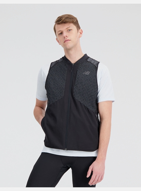 NEW BALANCE NB男马甲休闲运动户外全拉链跑步背心防风MV33267