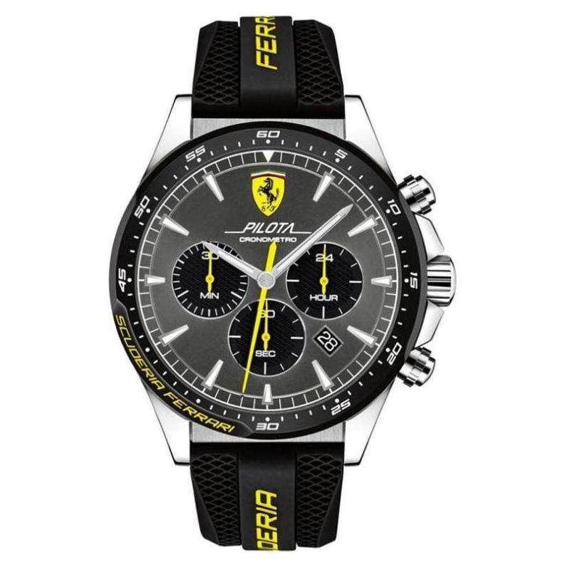 ferrari/法拉利男手表石英日期不锈钢运动45mm礼物腕表8537560