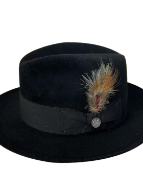 STETSON男帽礼帽卷檐舒适时尚透气遮阳大檐毛毡帽欧美范美国直邮