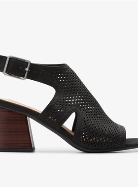 clarks其乐女鞋凉鞋高跟鞋露趾Siara65方跟一字扣时尚夏26176344