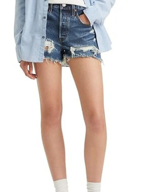 Levi's李维斯女裤短裤牛仔裤超短裤经典款501系列棉质高腰裤夏季