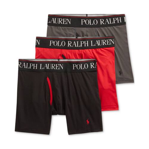POLO RALPH LAUREN拉夫劳伦男士内裤3条装速干四角裤平角内裤透气