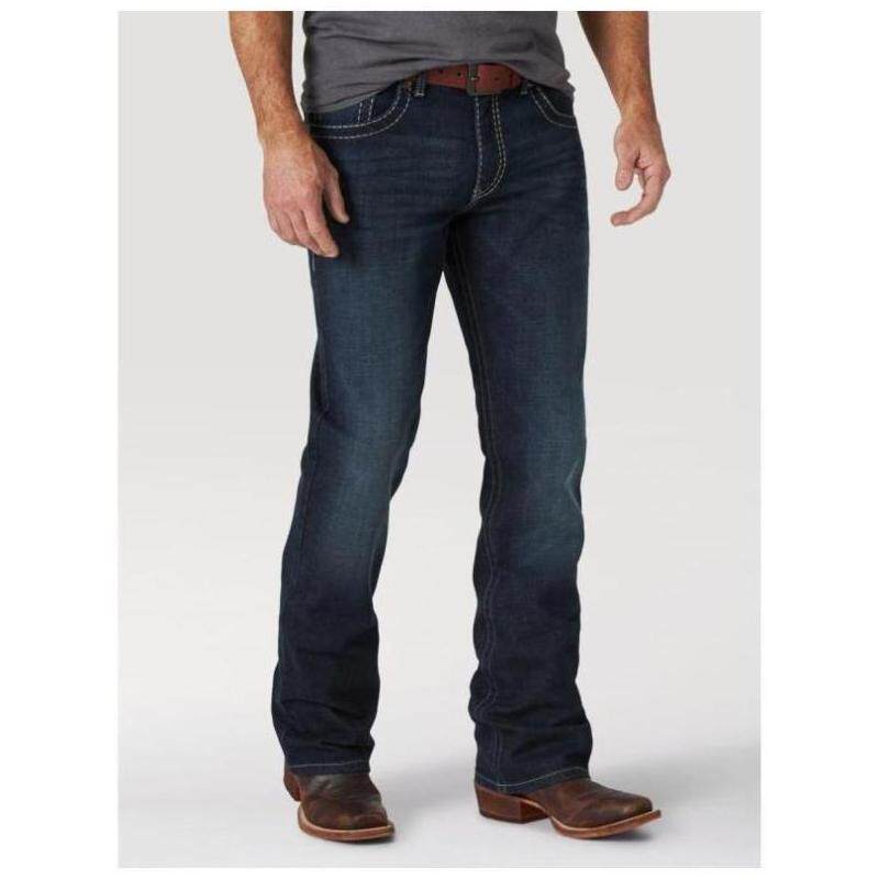 Wrangler/威格男士牛仔裤可系腰带复古经典弹力款长裤正品MRB47
