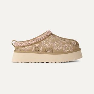 UGG女鞋棉鞋雪地棉一脚蹬Tazz羊毛厚底民族风半包跟棉拖鞋秋冬季