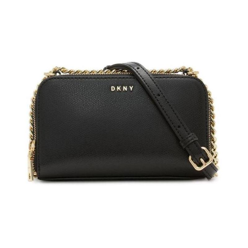 DKNY唐可娜儿女包单肩斜挎包真皮贝壳包小号链条正品12062216