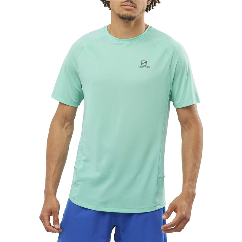 SALOMON/萨洛蒙户外休闲衣圆领T恤短袖吸汗透气快干男宽松夏正品