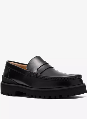 clarks其乐男鞋皮鞋商务休闲黑色乐福鞋厚底春夏单鞋英伦风一脚蹬