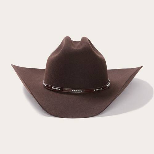 stetson毛毡帽礼帽男女西部牛仔帽宽檐复古铆钉美国制作精品羊毛
